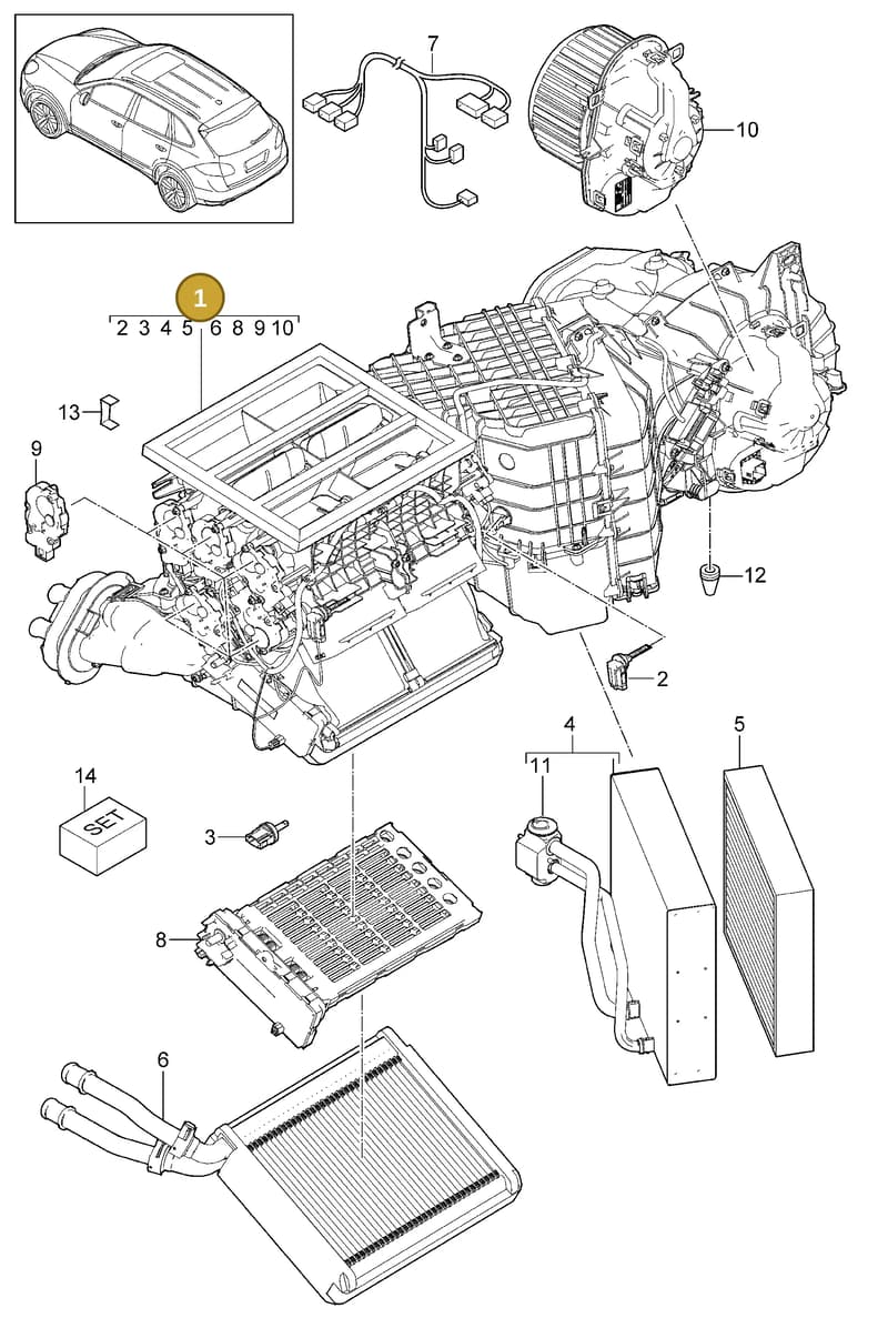 95857230505 — Porsche Cayenne (2010-2018) diagram p37813040, position 1