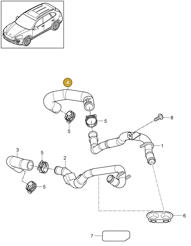 95857230700 — Porsche Cayenne (2010-2018) diagram p37813000, position 4