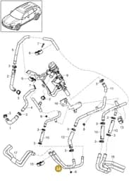 95857230710 Porsche Heating Hose