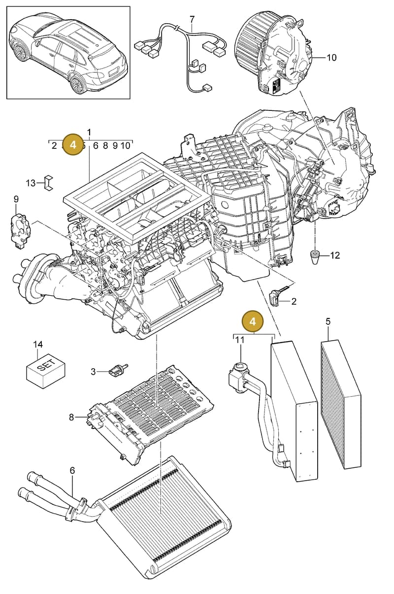 95857231800 — Porsche Cayenne (2010-2018) diagram p37813040, position 4