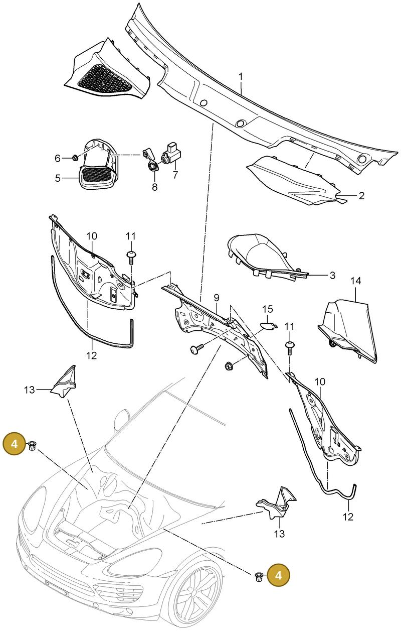 95857241900 — Porsche Cayenne (2010-2018) diagram p37813090, position 4
