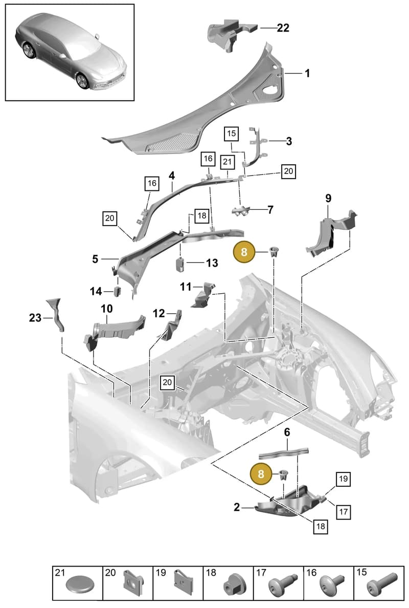 95857241900 — Porsche Panamera (2016-2020) diagram p49813000, position 8