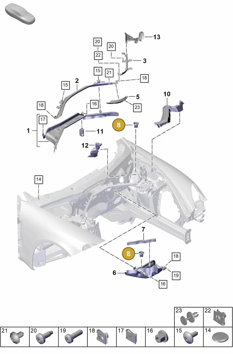 95857241900 — Porsche Panamera (2023-2025) diagram p62813000, position 8