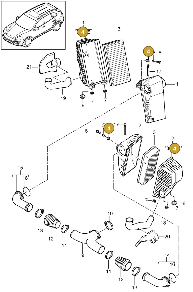 95857253230 — Porsche Cayenne (2010-2018) diagram p37106000, position 4