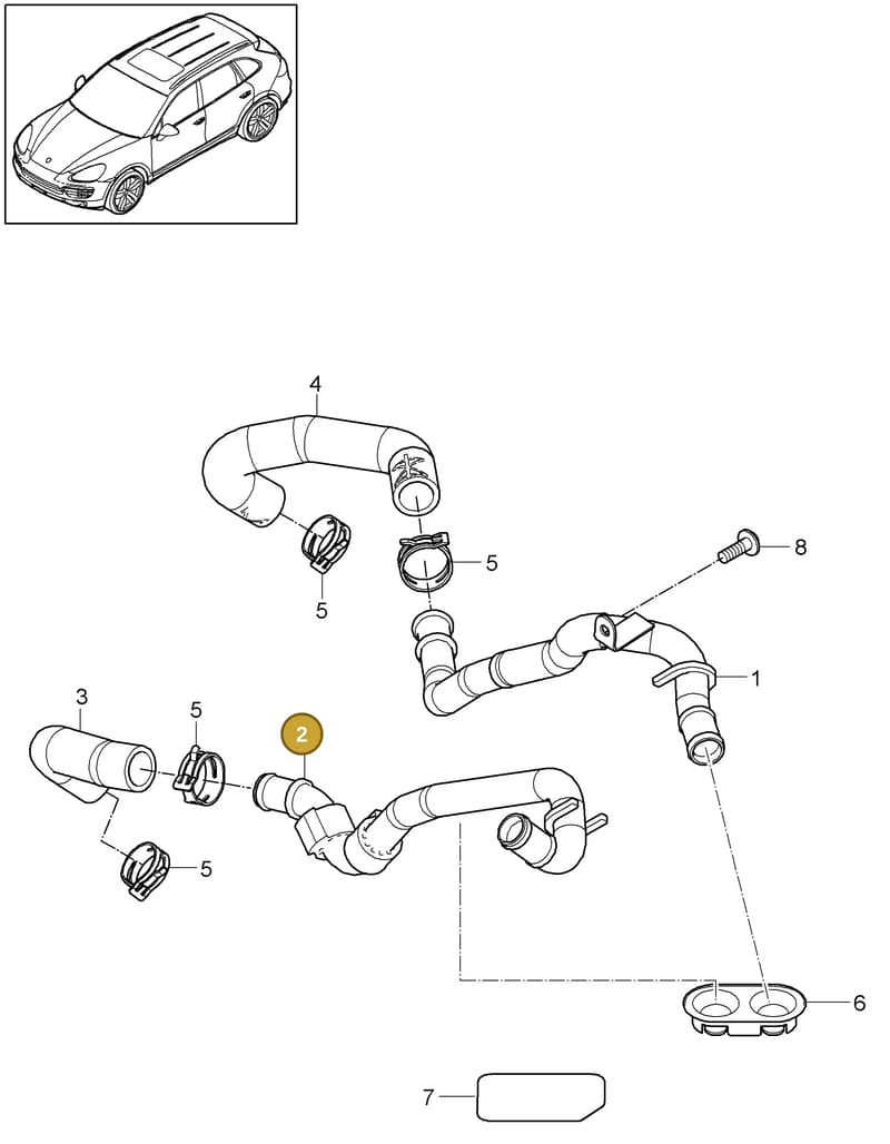 95857266000 — Porsche Cayenne (2010-2018) diagram p37813000, position 2