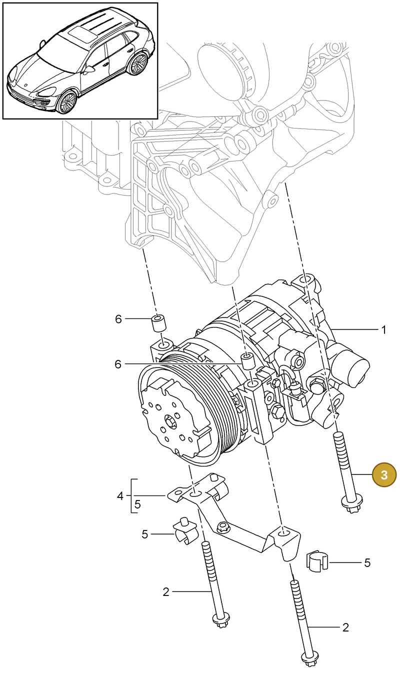 95857311700 — Porsche Cayenne (2010-2018) diagram p37813070, position 3