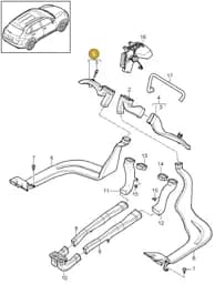 95857338700 Porsche Footwell Vent