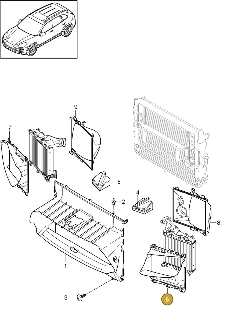 95857532110 — Porsche Cayenne (2010-2018) diagram p37105095, position 6