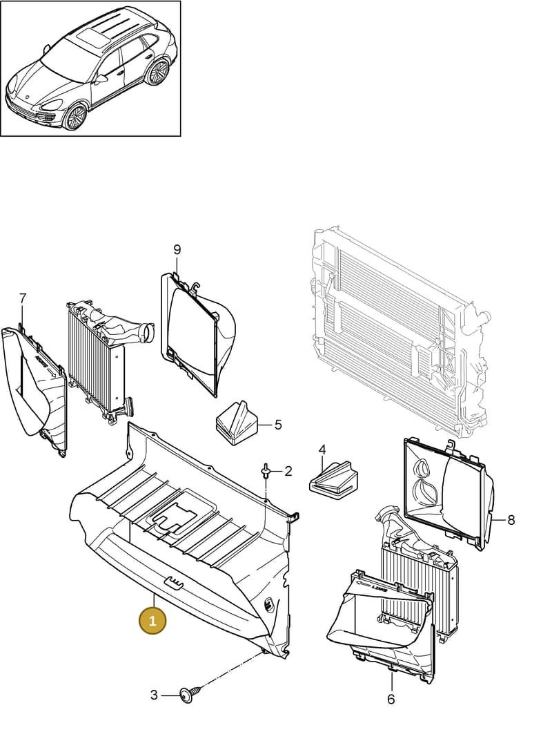 95857532330 — Porsche Cayenne (2010-2018) diagram p37105095, position 1