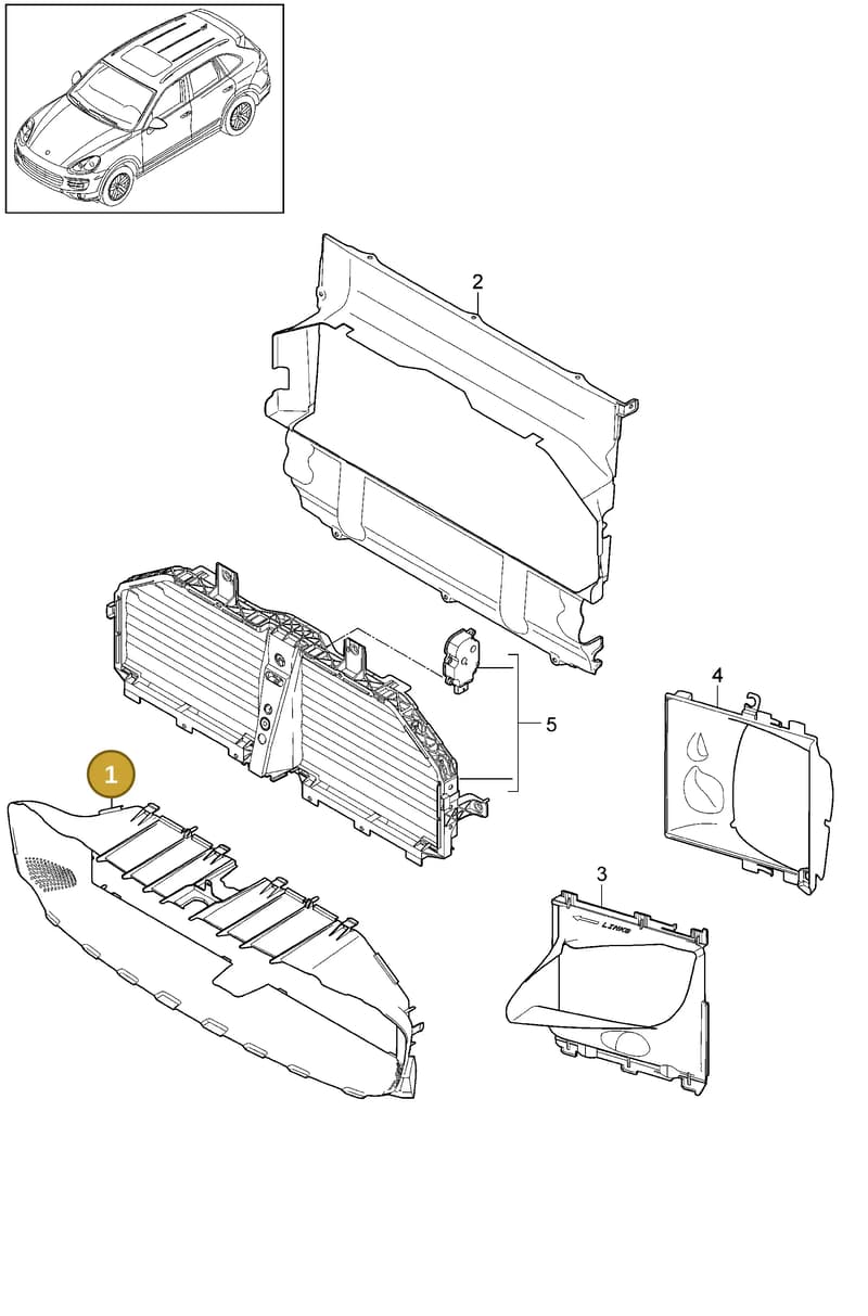 95857532351 — Porsche Cayenne (2010-2018) diagram p37802040, position 1