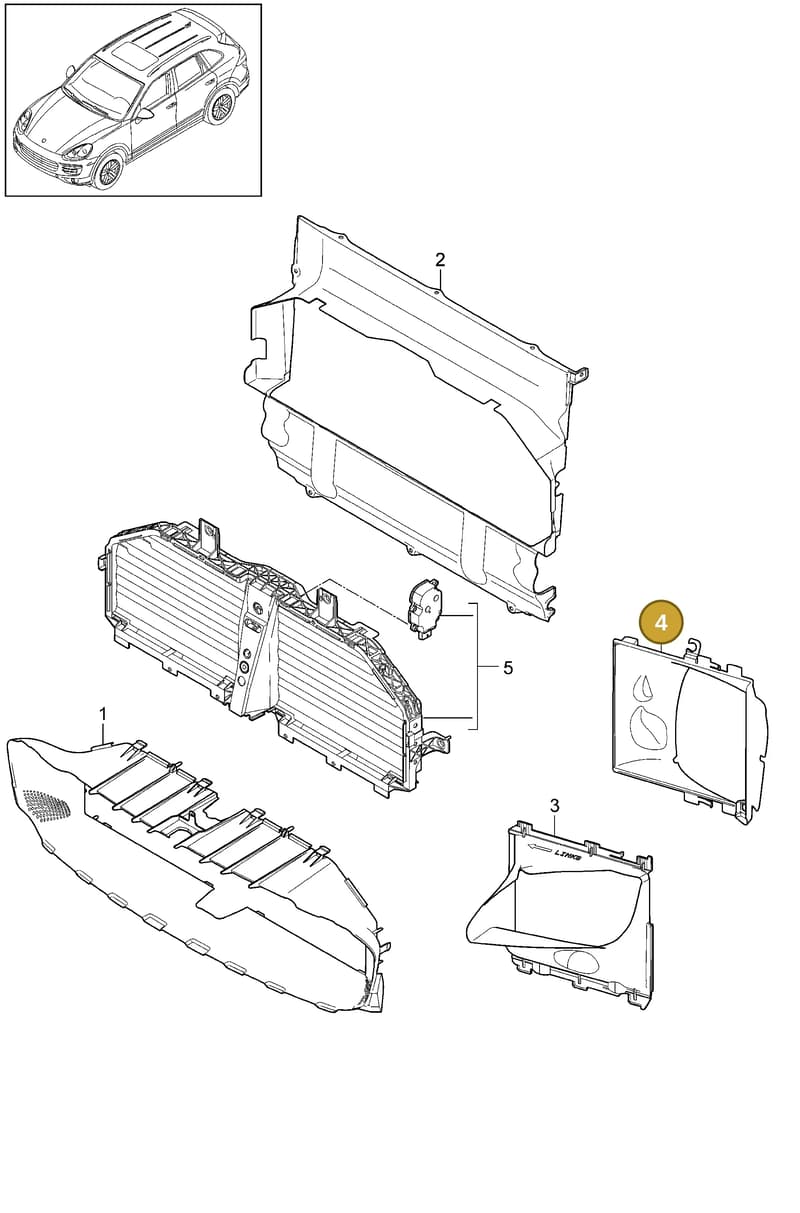 95857564240 — Porsche Cayenne (2010-2018) diagram p37802040, position 4