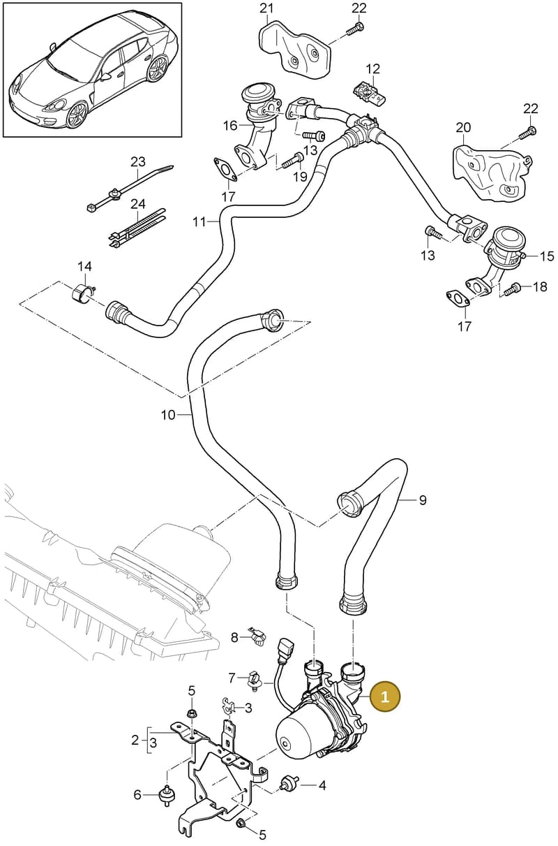 95860510400 — Porsche Panamera (2009-2016) diagram p35108010, position 1