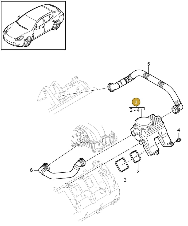 95860511532 — Porsche Panamera (2009-2016) diagram p35107020, position 1