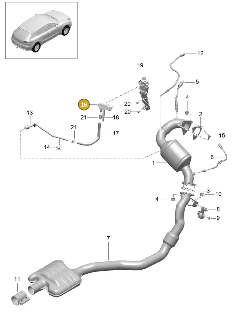 95860615110 — Porsche Macan (2013-2018) diagram p44202040, position 16