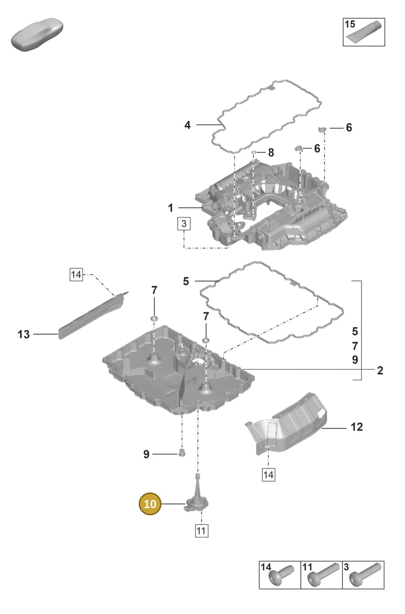 95860616011 — Porsche 911 (2020-2022) diagram p53104050, position 10