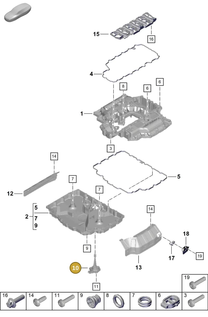 95860616011 — Porsche Boxster Spyder (2019-2020) diagram p55104050, position 10