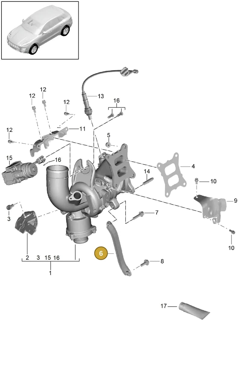 95860617241 — Porsche Macan (2013-2018) diagram p44202030, position 6