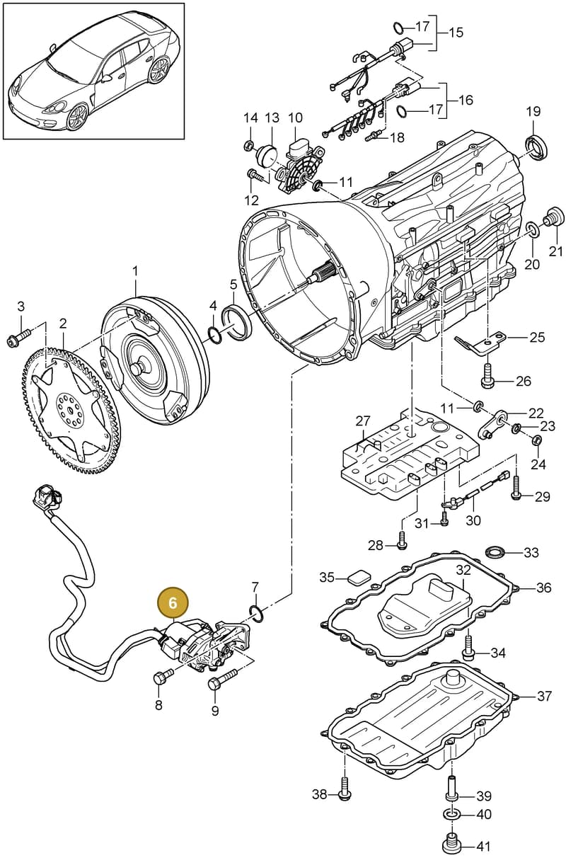 95860620110 — Porsche Panamera (2009-2016) diagram p35320020, position 6
