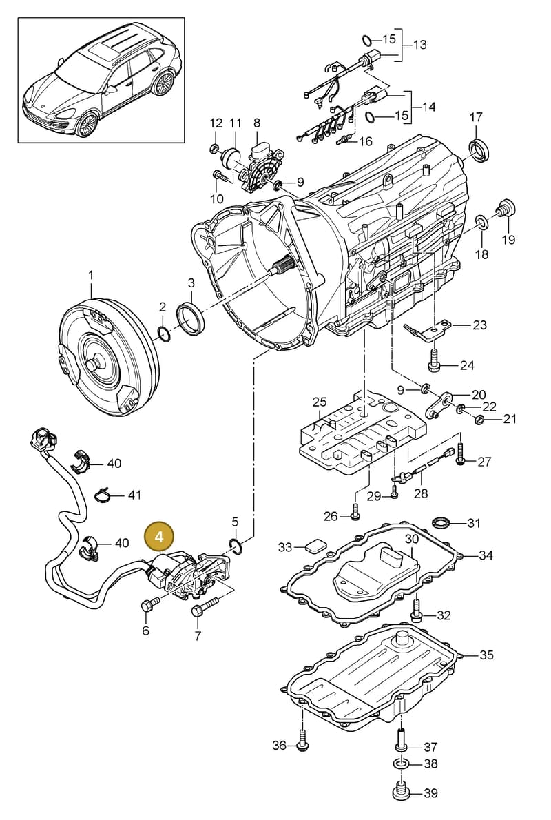 95860620110 — Porsche Cayenne (2010-2018) diagram p37320020, position 4