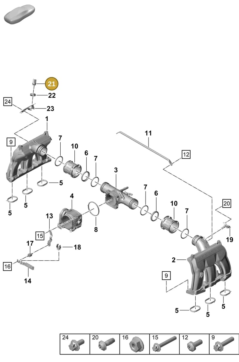 95860621300 — Porsche 911 (2020-2022) diagram p57107100, position 21
