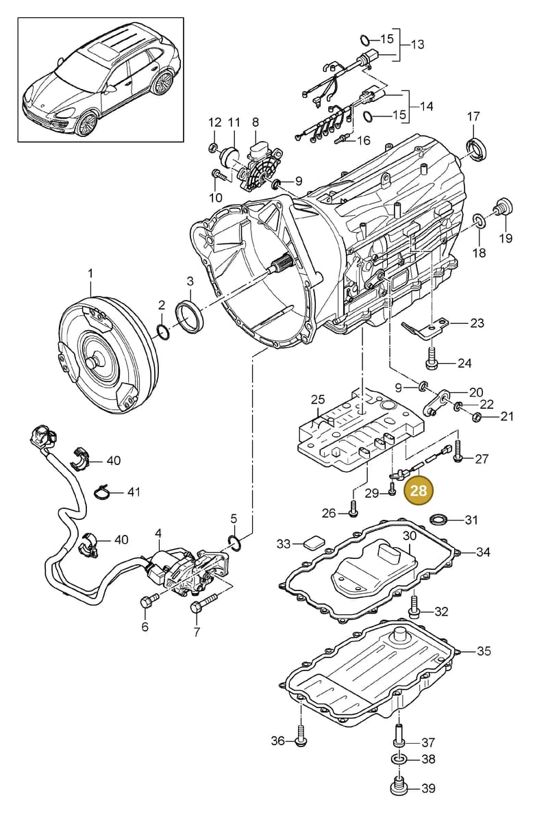 95860632100 — Porsche Cayenne (2010-2018) diagram p37320020, position 28