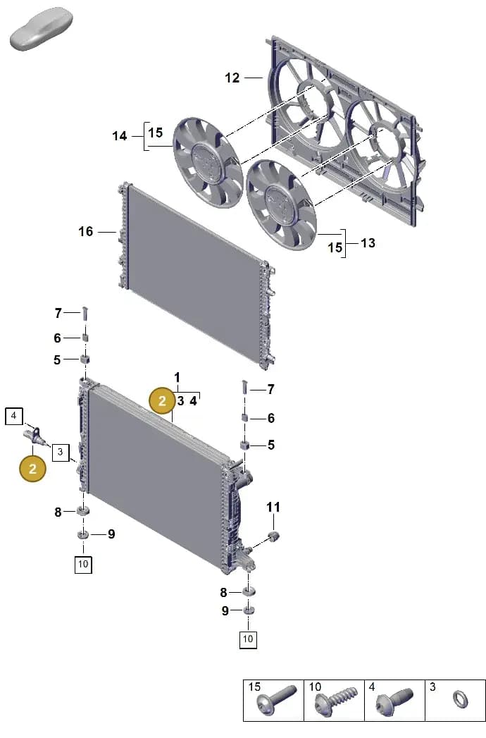 95860662320 — Porsche Cayenne Coupe (2023-2023) diagram p60105220, position 2