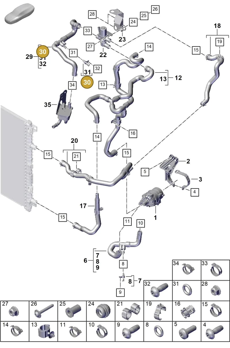 95860662320 — Porsche Cayenne Coupe (2023-2023) diagram p60105330, position 30