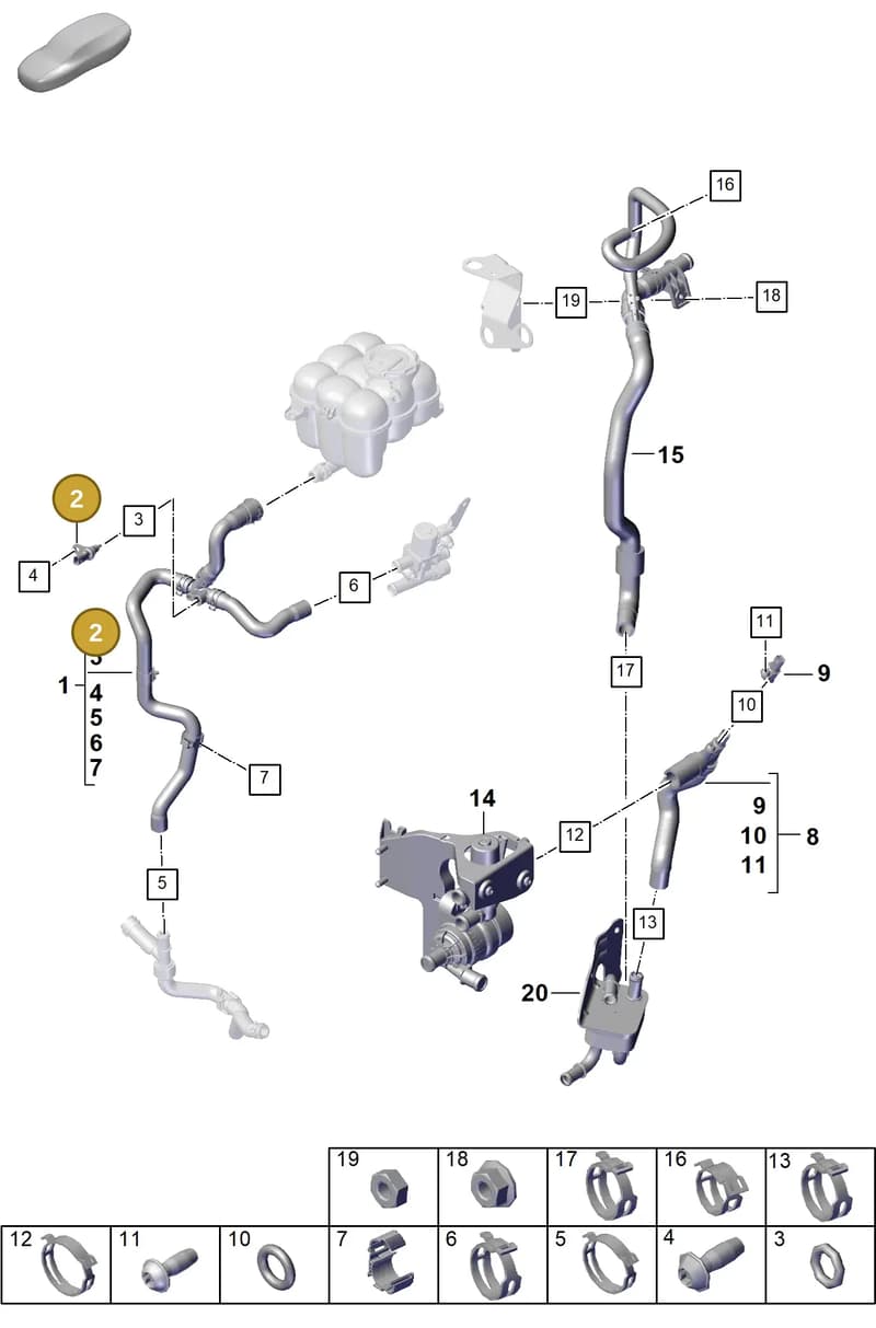95860662320 — Porsche Cayenne Coupe (2023-2023) diagram p60105380, position 2