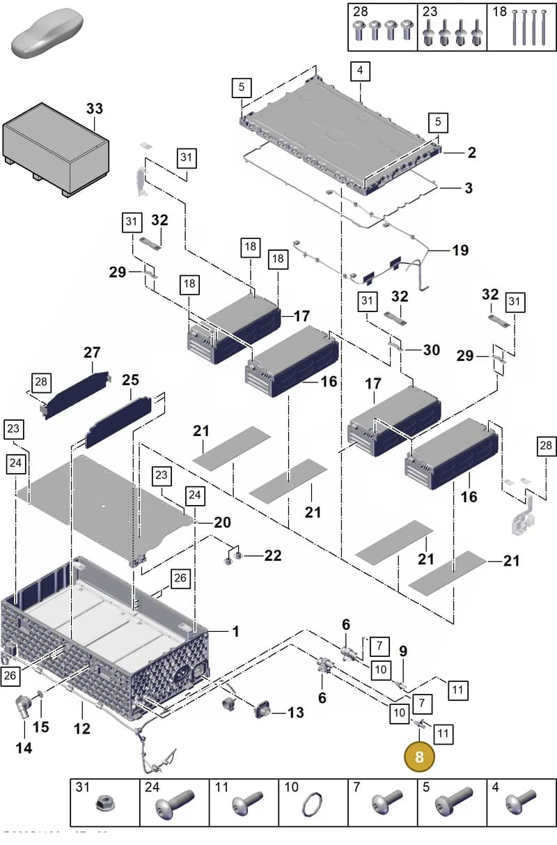 95860662320 — Porsche Cayenne Coupe (2023-2023) diagram p60251100, position 8