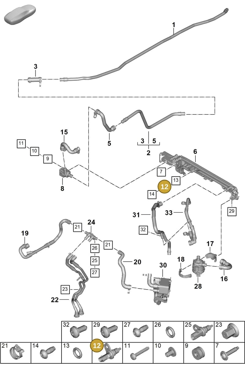 95860662320 — Porsche 911 (2024-2025) diagram p63105550, position 12