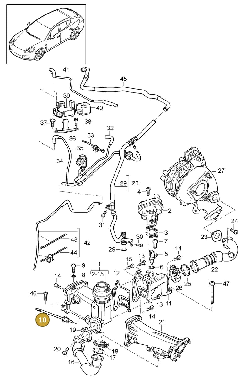 95860668822 — Porsche Panamera (2009-2016) diagram p35108020, position 10