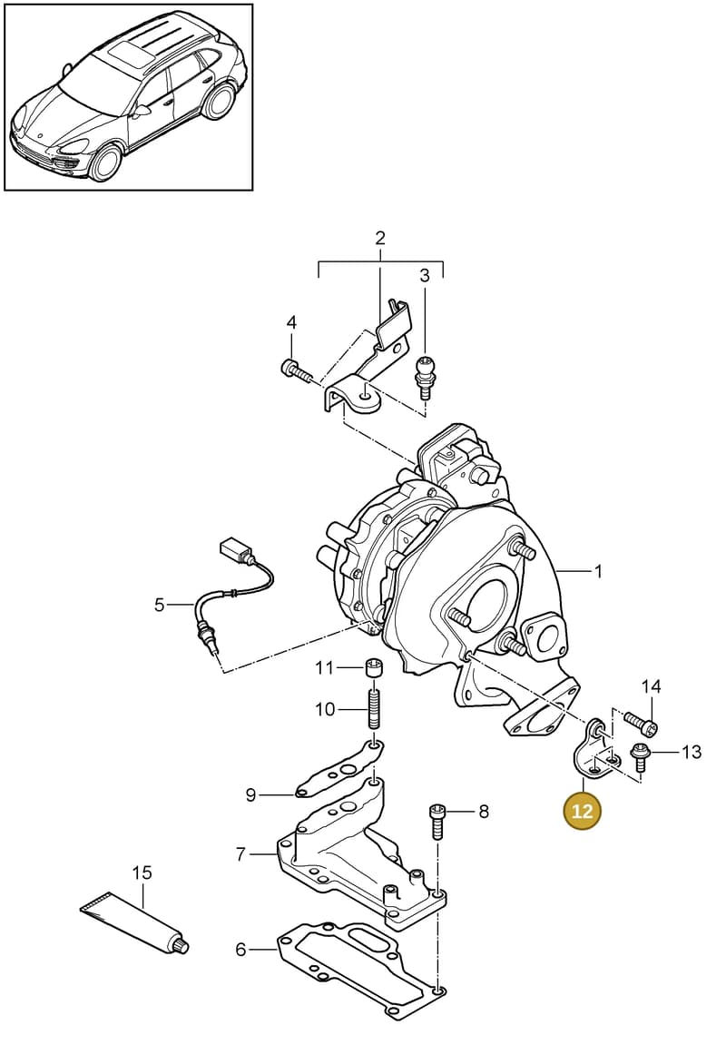 95860668851 — Porsche Cayenne (2010-2018) diagram p37202080, position 12