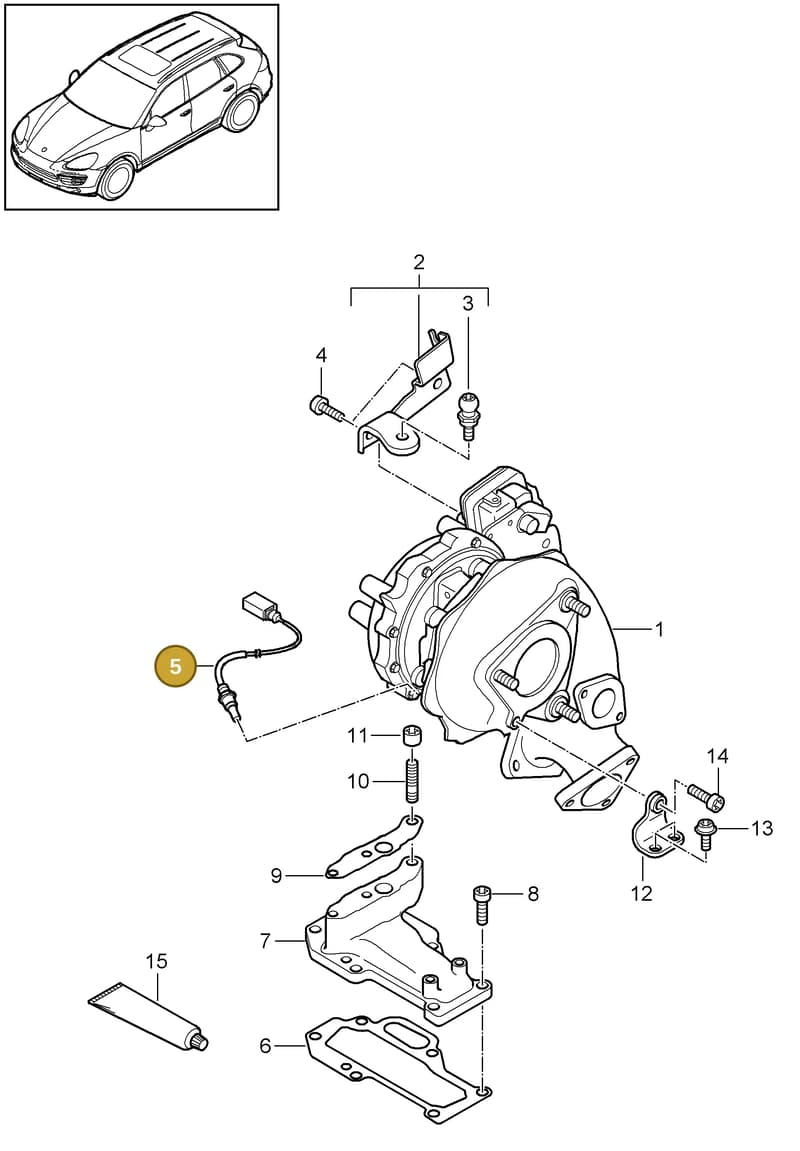 95860668870 — Porsche Cayenne (2010-2018) diagram p37202080, position 5