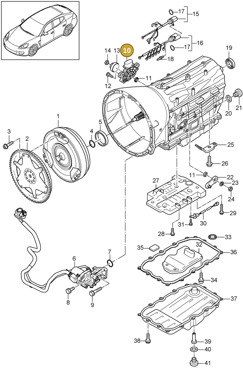 95860682300 — Porsche Panamera (2009-2016) diagram p35320020, position 10
