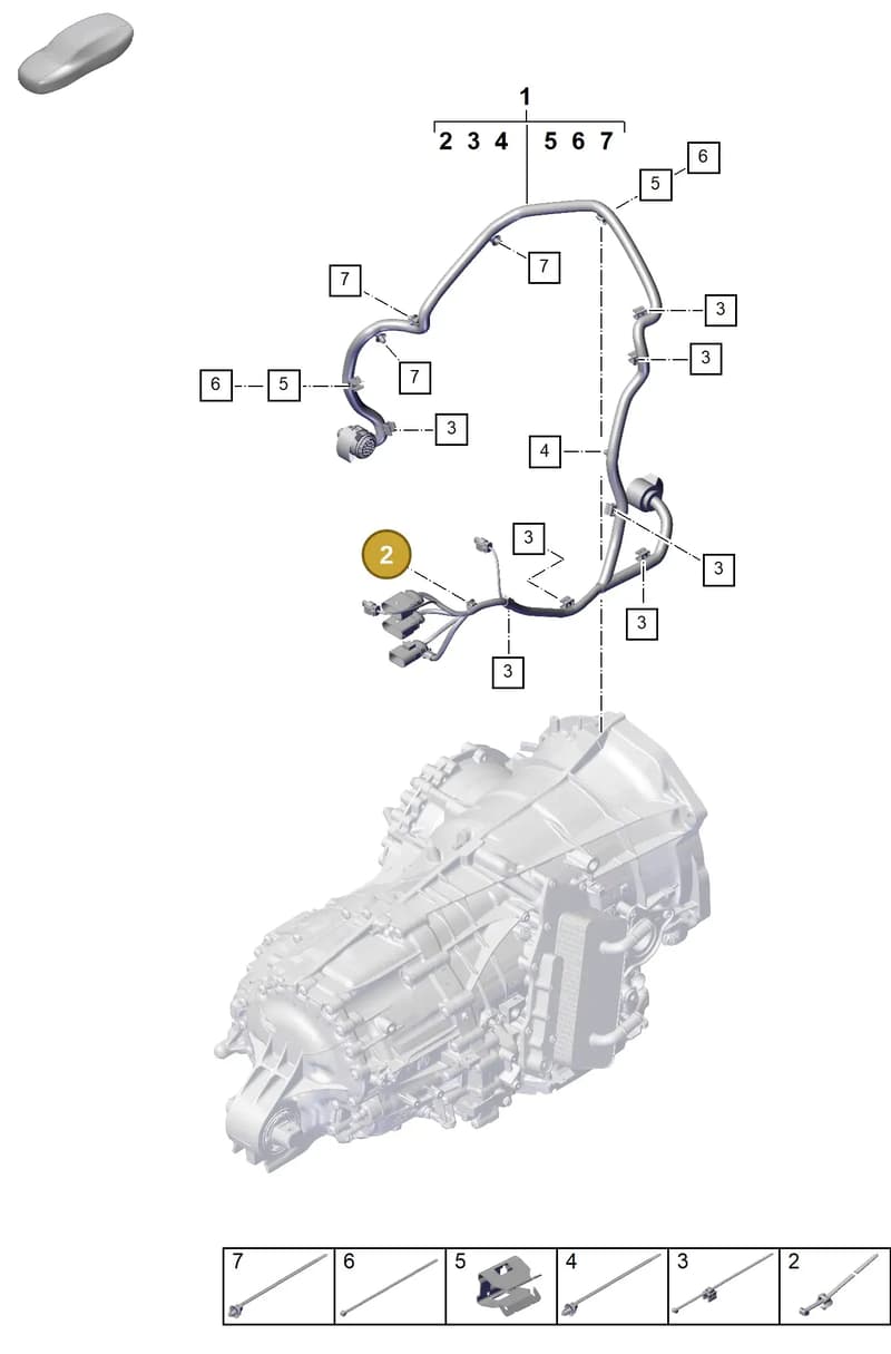95860683800 — Porsche 911 (2024-2025) diagram p63903900, position 2