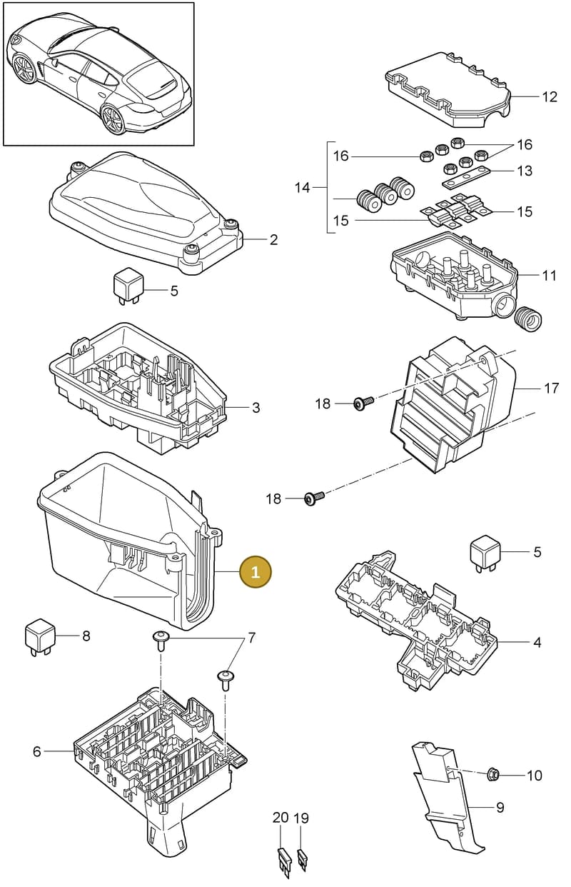95860762700 — Porsche Panamera (2009-2016) diagram p35902000, position 1