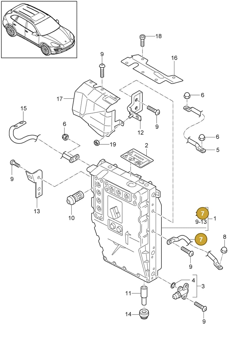 95861123520 — Porsche Cayenne (2010-2018) diagram p37901020, position 7