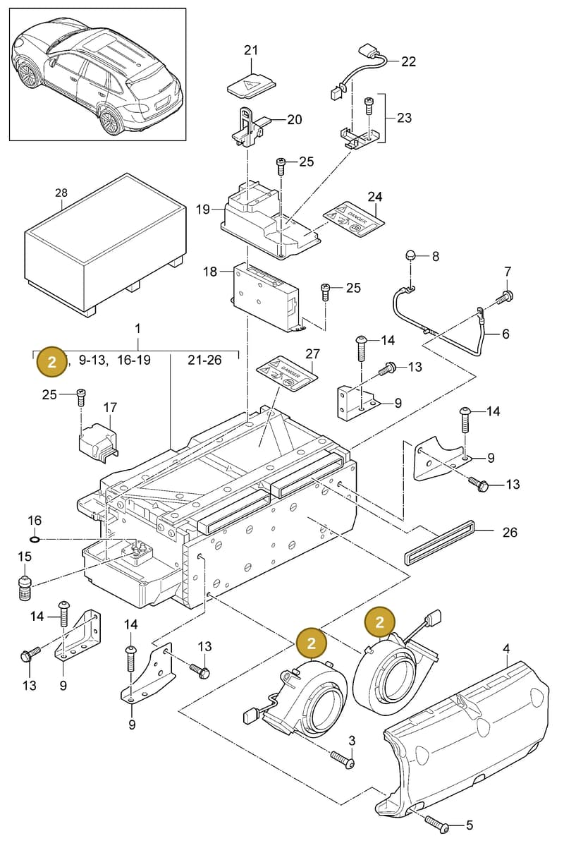 95861137110 — Porsche Cayenne (2010-2018) diagram p37901040, position 2