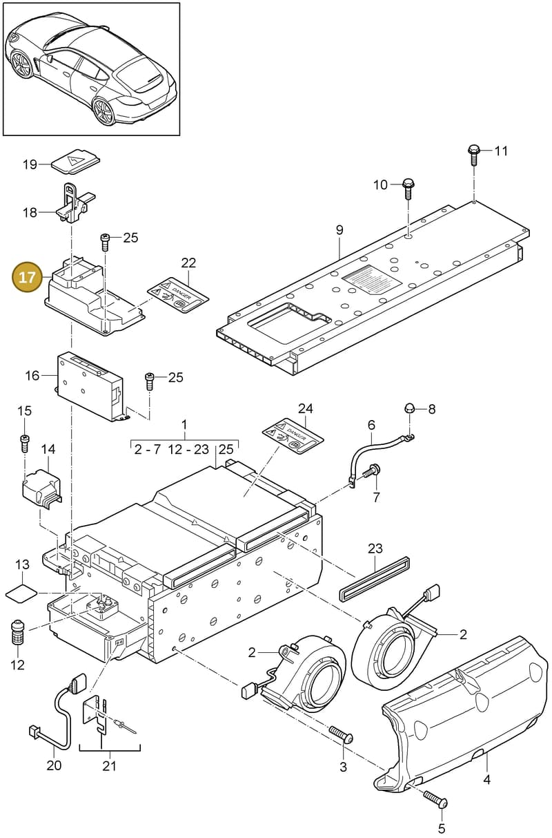 95861143100 — Porsche Panamera (2009-2016) diagram p35901040, position 17