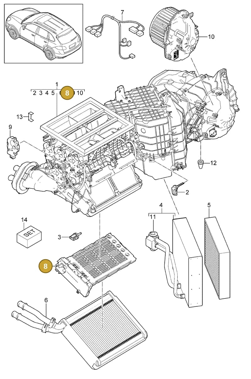 95861223500 — Porsche Cayenne (2010-2018) diagram p37813040, position 8