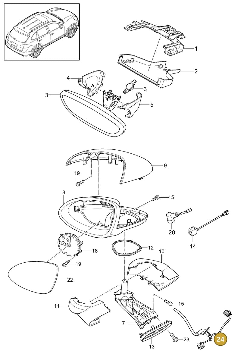 95861245050 — Porsche Cayenne (2010-2018) diagram p37809030, position 24