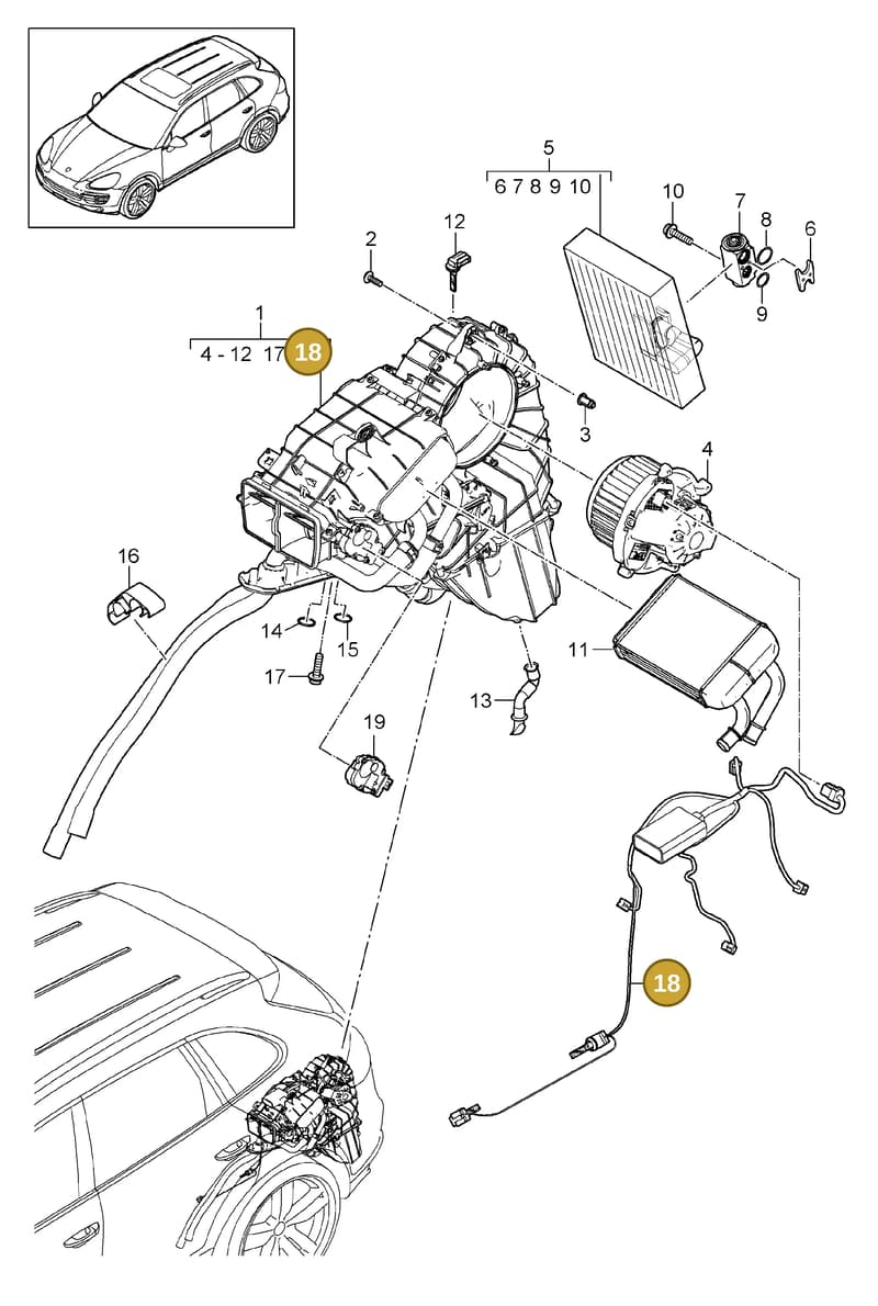 95861256500 — Porsche Cayenne (2010-2018) diagram p37813050, position 18