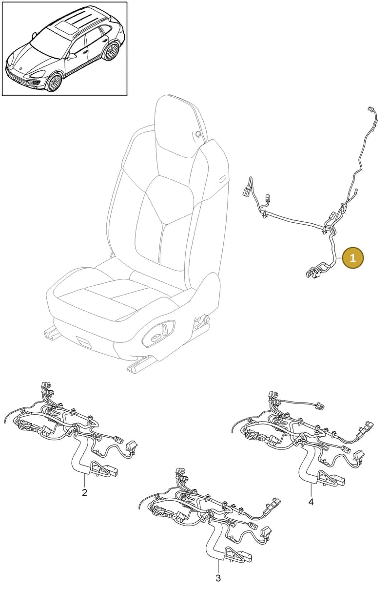 95861275100 — Porsche Cayenne (2010-2018) diagram p37817030, position 1
