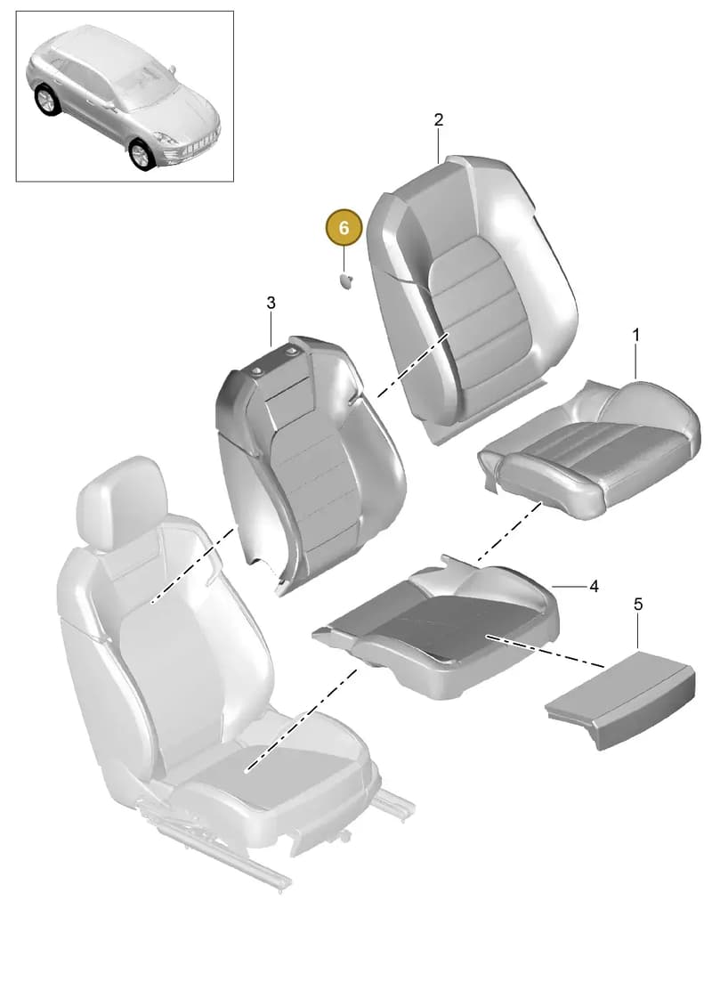 95861275350 — Porsche Macan (2013-2018) diagram p44817010, position 6