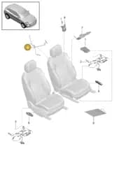 95861275350 Porsche Wiring Harness for Backrest Adjustment