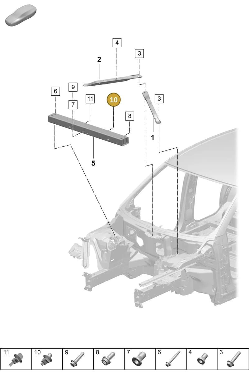 95861283800 — Porsche Macan (2024-2024) diagram p61801150, position 10