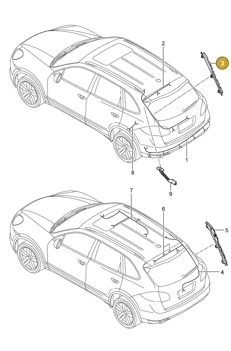 95861284900 — Porsche Cayenne (2010-2018) diagram p37902020, position 3