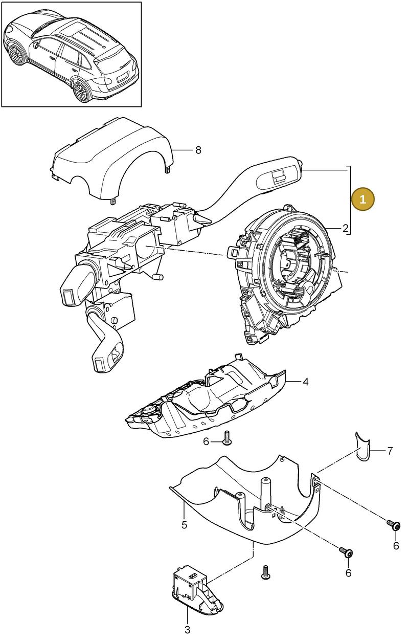 95861301303 — Porsche Cayenne (2010-2018) diagram p37903010, position 1