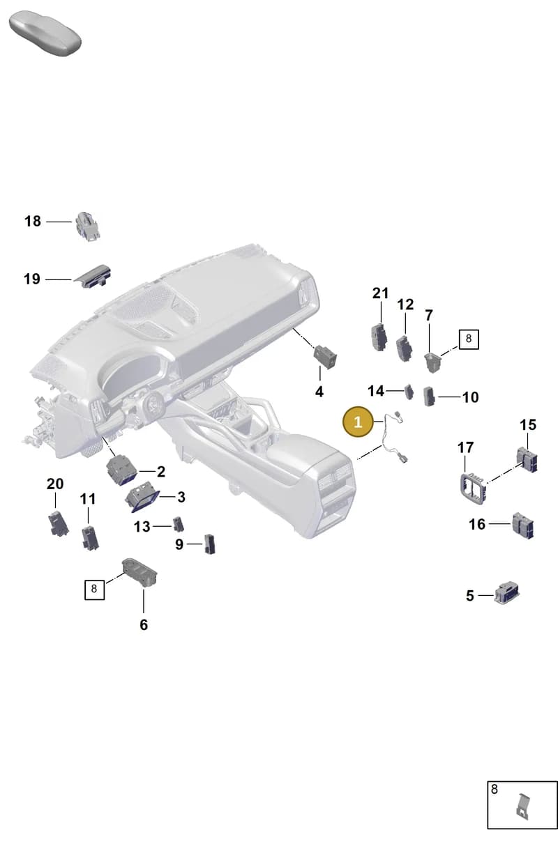 95861360100 — Porsche Cayenne Coupe (2023-2023) diagram p60905400, position 1