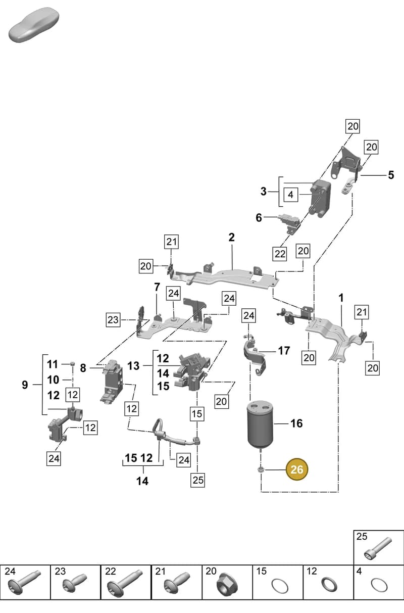 958614177 — Porsche Macan (2024-2024) diagram p61814420, position 26